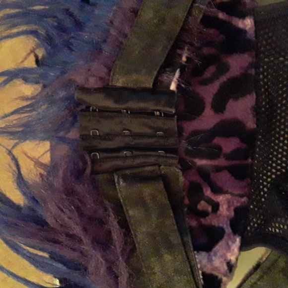 Lip Service Purple Leopard Bodysuit with Black Details - Picture 4 of 11